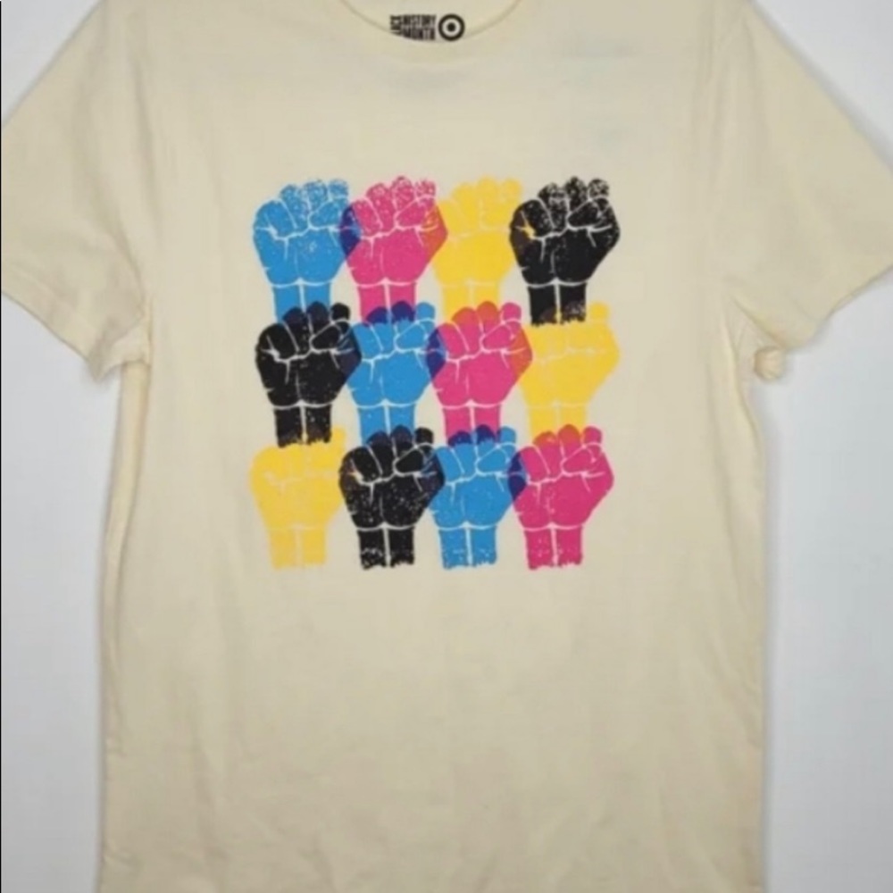 Colorful fists black history month Tshirt 2X